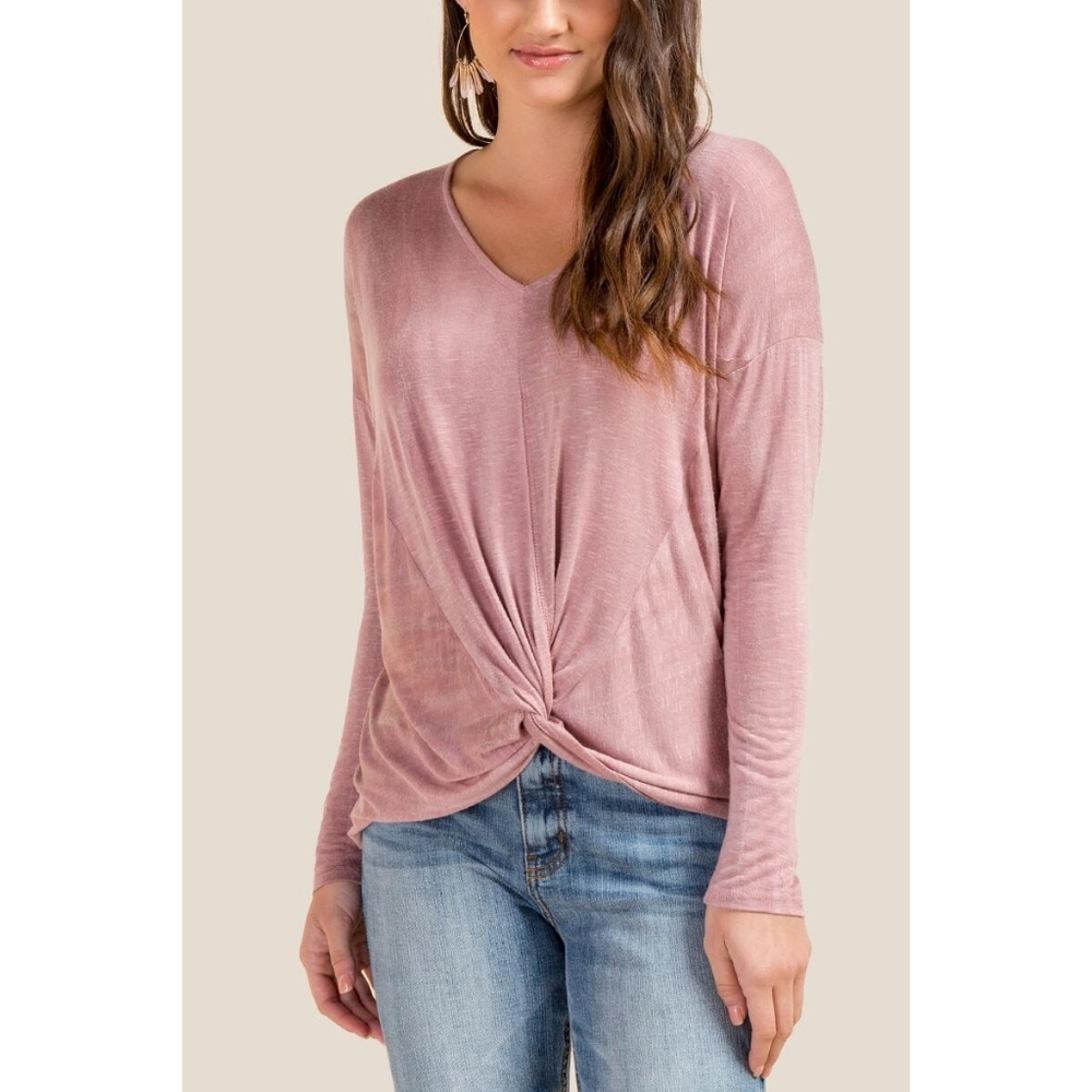 EUC • "emma" drop shoulder twist front top